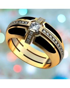 Men's And Women's Diamond Cross Ring