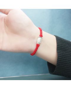 Hand-woven Snake Knot Simple Semi-finished Red Rope Bracelet
