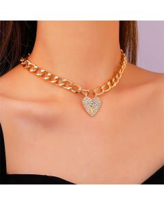 Fashion Diamond Love Senior Clavicle Chain