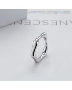 Women's S925 Silver Geometric Personality Ring Pentagon