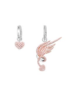 S925 Sterling Silver Micro Inlaid Diamond Angel Wing Earrings