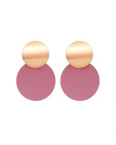 New Korean Statement Round Earrings For Women Geometric Gold Shell Fluff Dangle Drop Earrings Brincos Fashion Jewelry