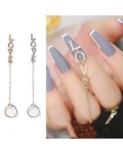 Love Chain Nail Decoration Accessories Manicure