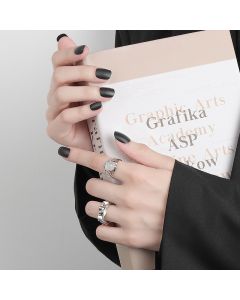 Small Design Sense Fashion Wild Irregular Fold Texture Ring Women