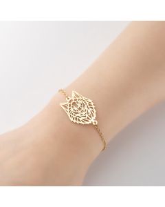 Ins Hollow Wolf All-match Pendant Bracelet