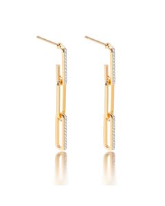 Zircon Tassel Two Wear Earrings Female Alloy