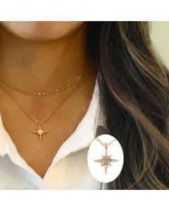 Fashion Big New Point Diamond Pendant Necklace