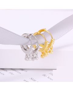 Fashionable Set Diamond Ring Ear Buckle