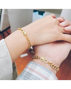 Lovers' Stainless Steel Heart-shaped Bracelet
