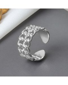 Chain Ring Retro Personality Wide Face High Sense Ring
