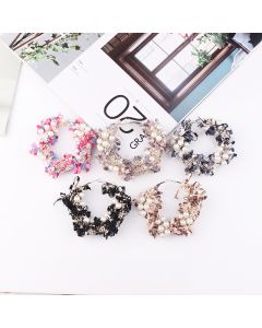 Fashion Women's Lace Inlaid Pearl Earrings