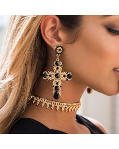 Cross My Heart Drop Earrings