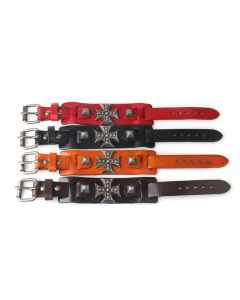 Vintage wide leather bracelet