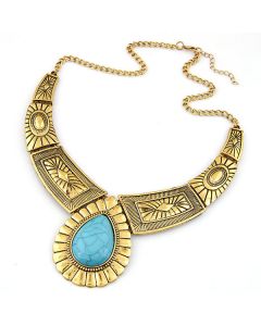 Metal exaggerated water drop temperament necklace