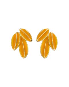 Leaf Earrings Popular Drop Oil Silver Needle Ear Clip