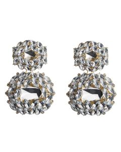European And American Fashion Female Earrings Exaggerated Alloy Geometry
