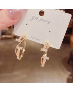 Cold Wind Literary Design Sense Net Red Temperament Earrings