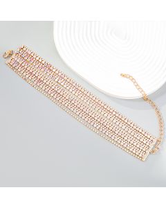 European And American Exaggerated Multi-layer Alloy Diamond Bracelet