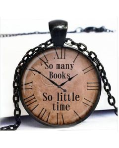 Retro clock pendant necklace