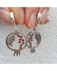 Vintage Inlaid Zircon Earring Pendant For Ladies