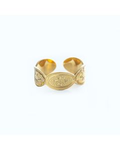 New Round Six-pointed Star Europe And America Restore Ancient Ways Contracted Ring