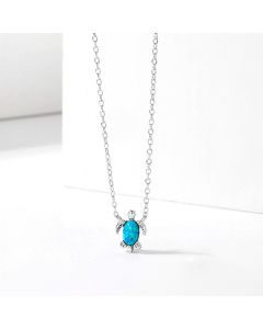 S925 Sterling Silver Ins Necklace Turtle Opel Jewelry Choker Jewelry