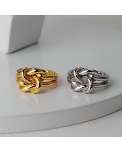 Women's multilayer winding silver ring