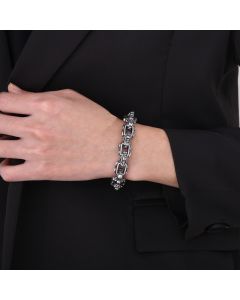 Old Punk Skull Titanium Steel Men's Bracelet