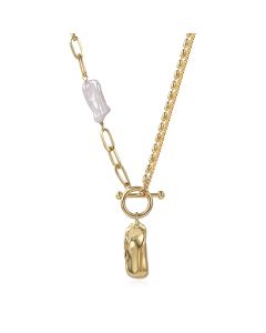 Irregular Pearl Women's Long Sweater Chain