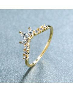 Women's Simple Personality Gold Oval Oval Ring