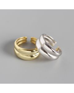 Double Ring Minimalist INS Glossy Trendy Ring