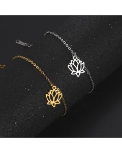 Women's Lotus Stainless Steel Bohemian Pendant Ankle Bracelet Beach Accessories