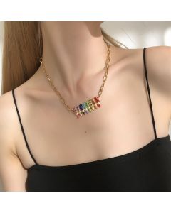 New Personality Design Creative Colorful Crayon Necklace
