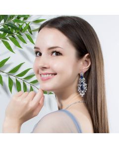 Women's Fashion Micro Inlaid Zircon Exaggerated Earrings