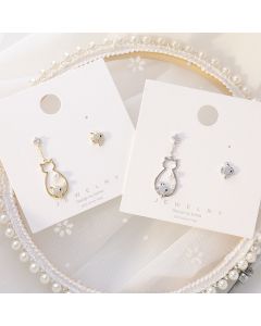 Little fish cat earrings