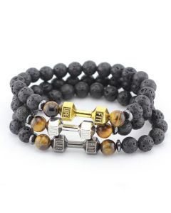Stretch Volcano Dumbbell Men's Bracelet
