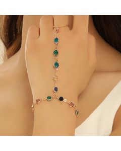 Bohemian Style Colorful Crystal Chain Bracelet