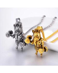 Mens Chain 316L Stainless Steel Puppy Bull Statement Cool French