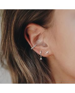 Classic Simple Ring Freshwater Pearl Stud Earrings