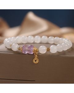 Money Drawing And Luck Changing Ethnic Style Natural White Moonlight Bracelet