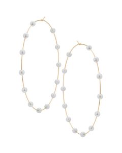 The New Pearl Big Circle Earrings Are Exaggerated