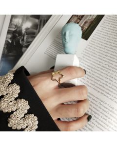 925 Sterling Silver Hand-painted Star Ring