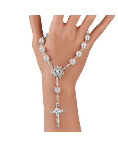 Beads Artificial Glass Pearl Cross Bracelet