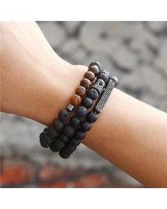 Crown three-piece suit bracelet