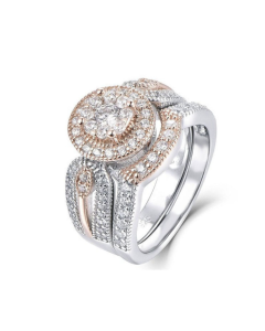 Factory direct new couple ring Cross-border hot sale jewelry European and American men and women engagement ring Spot