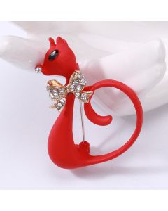 Cartoon Alloy Diamond Animal Corsage Ornament Brooch