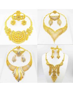 Four-piece bracelet ring earrings