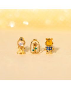 Cute Earrings Three-piece Suit Zircon Earrings