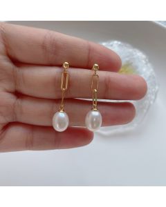 S925 Sterling Silver Pearl Fresh And Cute Earrings Eardrop