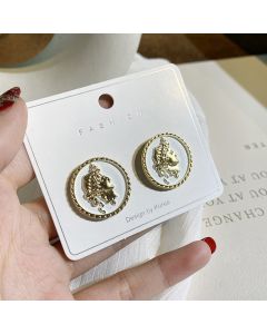 Portrait Female Earrings Retro Alloy Abstract Face Earrings